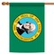 Toland Home Garden Green and Yellow Washington State Outdoor House Flag 40" x 28"
